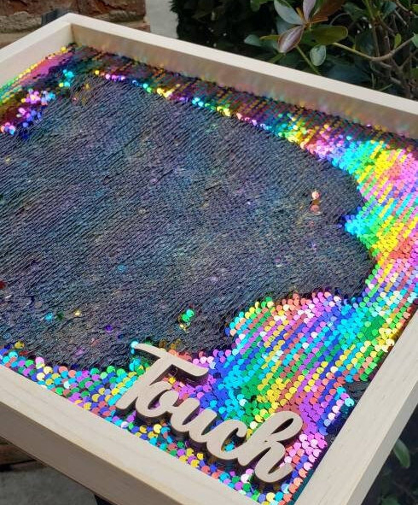 Rainbow Reversible Sequin Board Mermaid Fabric Board Flip up Sequin ...