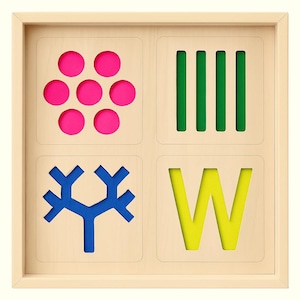 Handmade Tracing Tactile Sensory Board: Sandpaper Shapes - Calming Activity