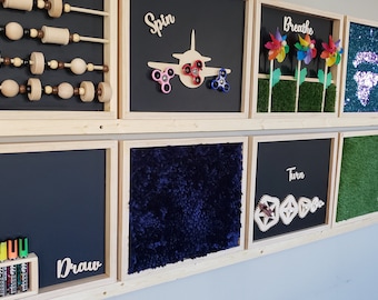 Sensory Wall 10 Panels Interactive Activity Wall Sensory Boards Busy Board Autism Sensory Toy ADHD, Dementia Montessori Occupational Therapy