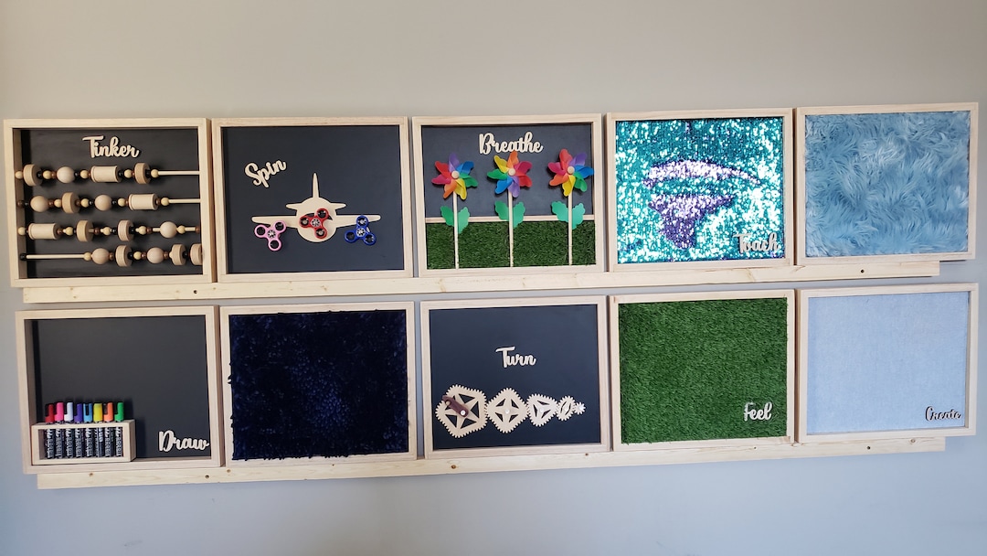 10 Sensory Board Sensory Wall, Sensory Wall Panels, Sensory Panel, Sensory Board for Autism