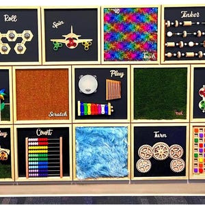Sensory Wall 32 Sensory Board Set Sensory Wall Panels, Sensory Activity Wall, Busy Board, Autistic Adult Child Autism Toy Montessori Board