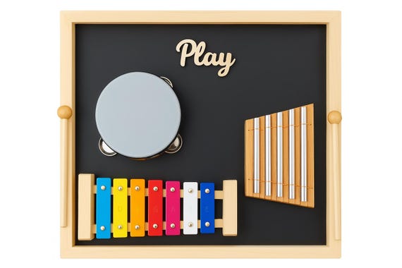 Musical Sensory Board "Percussion" Instruments Sensory Activity Panel - Sensory boards for...