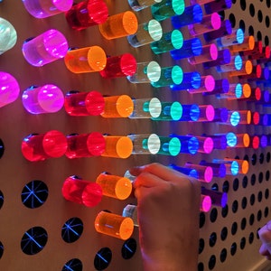 Complete Sensory Room Package | 4-foot LED pegboard, 15 Sensory Wall Panels, 7 Mini Boards LED Light Sandtray | Library School Therapy