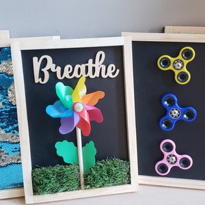 6-pack mini sensory boards (12&quot;x9&quot;) Sensory board for autism.  Small sensory boards for individual or classroom use.