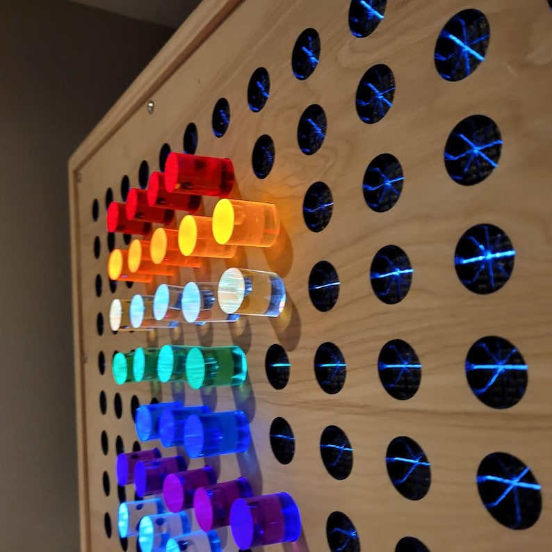 Wall-Mountable Giant Bright Light Peg Board - A Jumbo-Sized Take on a Classic (Giant bright LED Light Pegboard Lightbox LED Wall Panel Bild 2