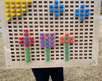 Color Play Rectangular Block Sensory Board: Multi-Sensory Exploration for Autism & Education - 300 Colorful Blocks"