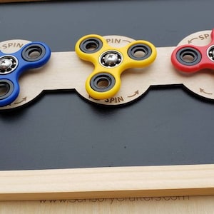 Fidget Spinner Sensory Board: Laser Cut Wooden Busy Board