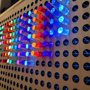 Giant 4FT LED Pegboard Game – Wall-Mounted Bright Lite with Colored Pegs, Fun Interactive Decor for Game Rooms Bars Entertainment Spaces