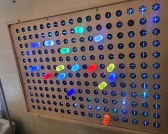 Giant Bright LED Light Peg Board with DIY Colored Light Pegs Sensory Light Wall Bluetooth Control