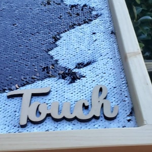 Pick 4 Sequin Sensory Boards (i.e.Reversible Flip Sequins, &quot; Mermaid Fabric) on handmade custom wooden frame (wall-mountable)
