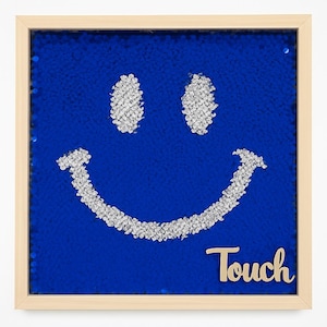 Sensory Board / Busy Board with Reversible Sequin Fabric, (Mermaid Fabric) wall-mountable sensory panel busy boards Autism Autistic Adhd