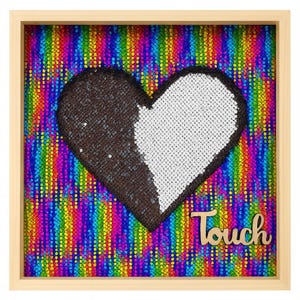 Rainbow to Silver Sensory Activity Board Reversible Flip Sequins Mermaid Fabric (autism, dementia,  Alzheimer&#39;s, ADHD, processing disorder)