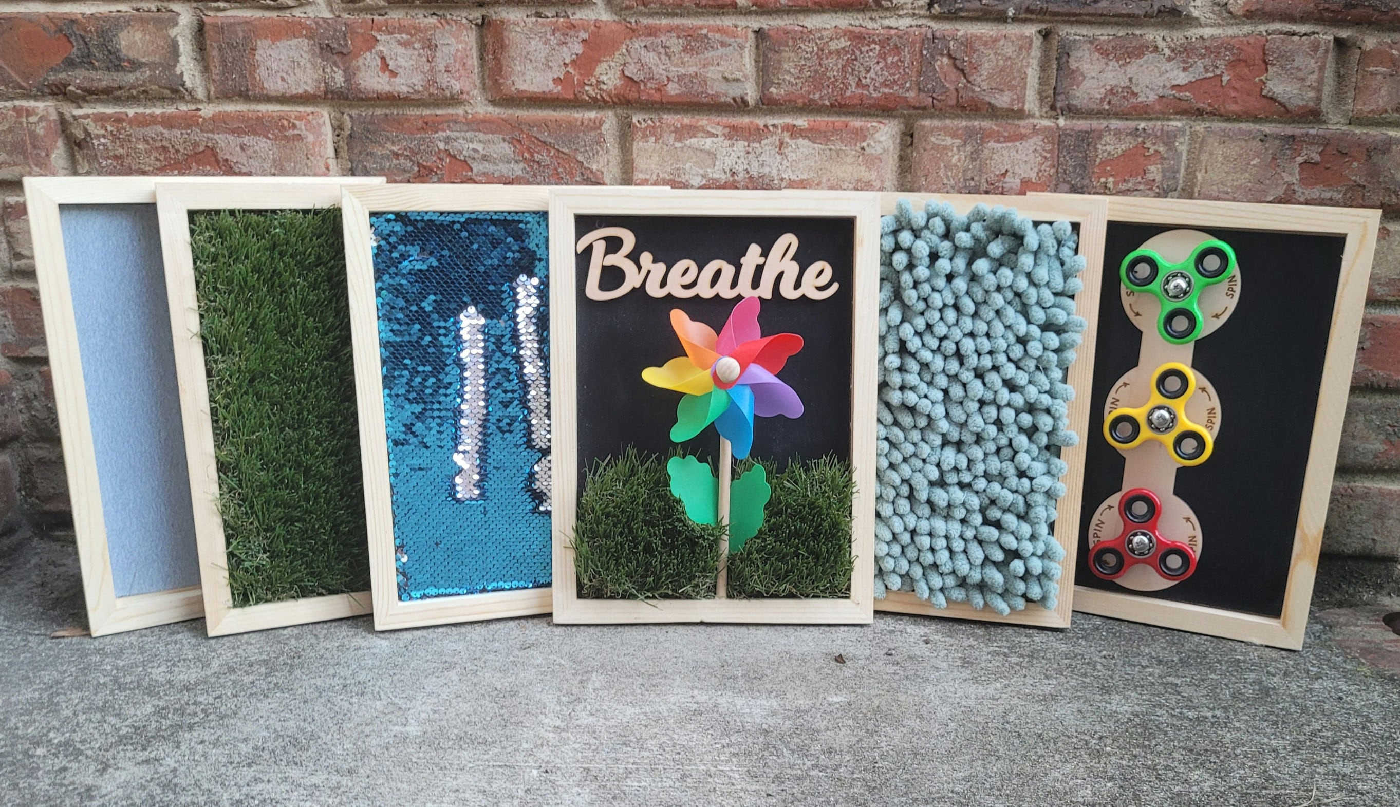 Sensory Boards Autism ADHD Tools 6-pack – Reversible Sequin, Calming ...