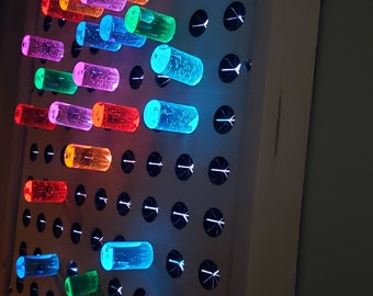 Sensory Light Peg Board Giant Bright Lite Peg board with Giant Colored Light Pegs Voice Sound Response Feature Giant sensory light box