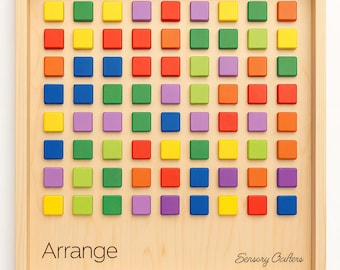 ARRANGE Sensory Board – Visual and Tactile Activity for Kids and Adults – Wall-Mount Fine Motor Toy for Focus, Calm, and Hands-On Play