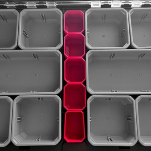 Pudełka sortujące środkowe (do organizera Milwaukee PACKOUT (Slim)) organizery przegródki wkładki do przegród pudełka przegródki do walizek pudełko do sortowania