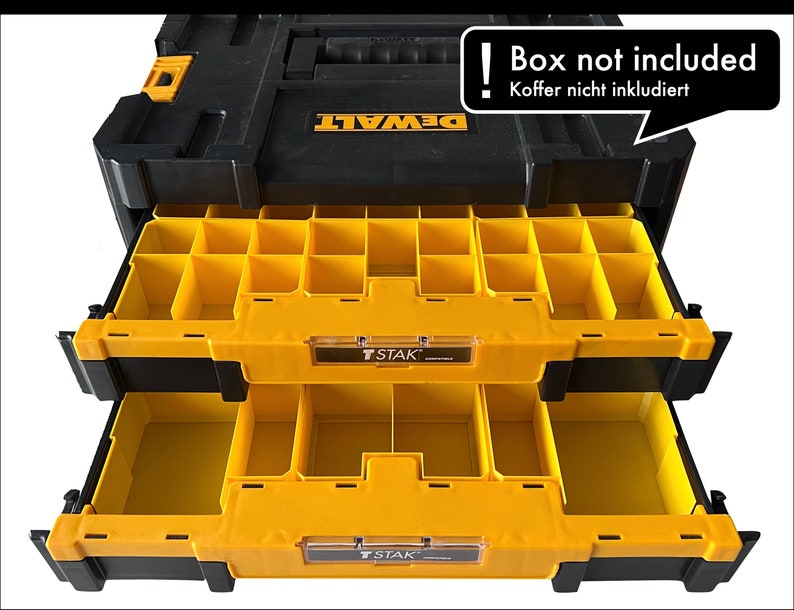 Sichtkästen Set 9-teilig für DeWalt TSTAK Schubladen / Stanley ProStack Nesting Sorting Cups Bins Boxes Drawer imagem 1