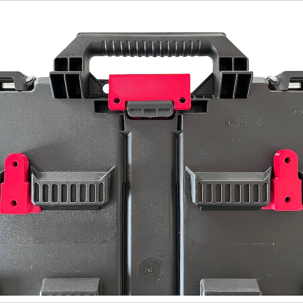 Koffer Halter (für Milwaukee Packout Koffer & Organizer) Befestigung Wandhalter Aufhängung Sicherung Adapter Mounting Cleats Wall Hanger