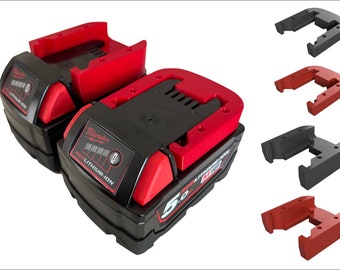 Akku Halter (für Milwaukee M18) 18V Batterie Akku Wand Halterung Befestigung Organisation Wall Holder Mount