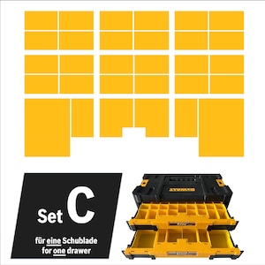 Kijkkoffers Set 9-delig voor DeWalt TSTAK Lades / Stanley ProStack Nesting Sorteerbekers Bakken Dozen Lade Set C