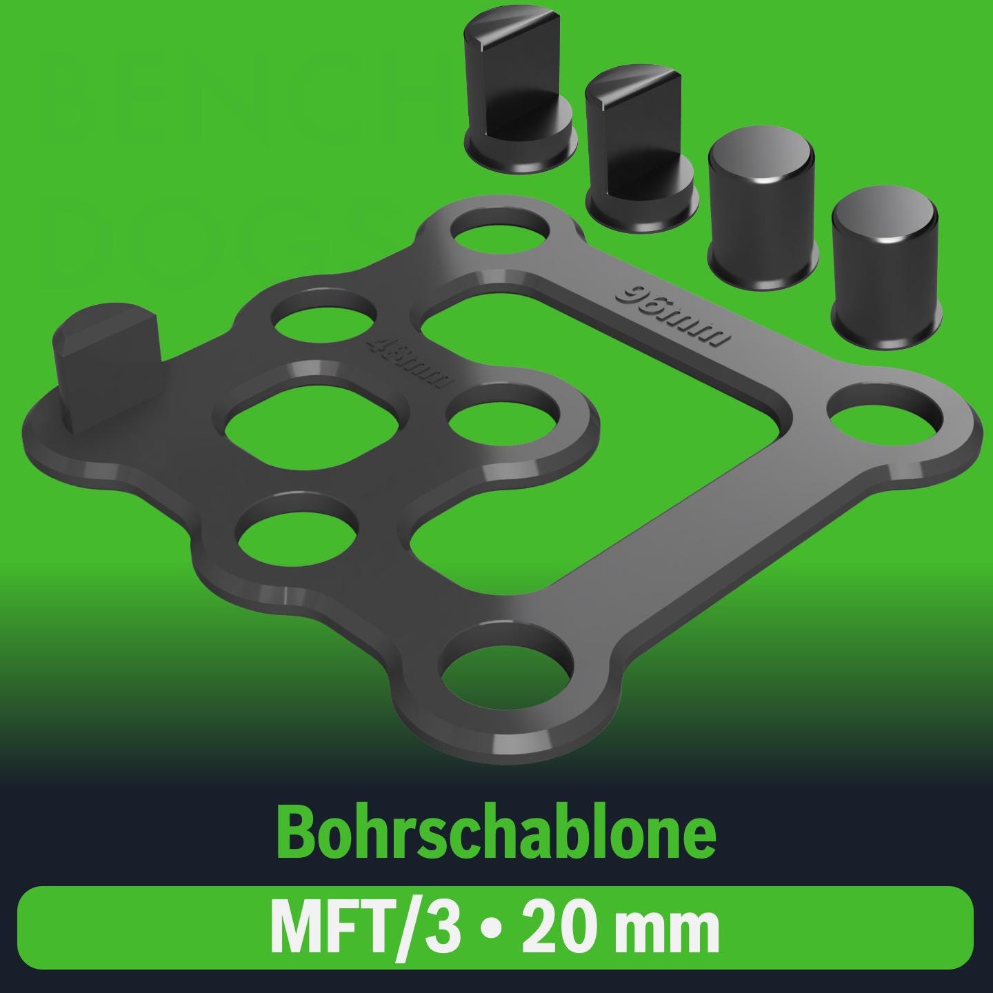 Gabarit De Perçage Compatible Festool MFT - Neuf, 2 Pièces En Plastique, Fabriqué En France