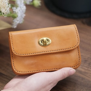 Leren kaartportemonnee voor dames heren, handgemaakte creditcardhouder, visitekaarthouder, leren kaarthouder, houder oortelefoon organizer, Moederdag