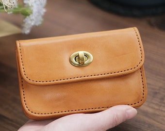 Leather Card Wallet  for Women Men,Handmade Credit Card Holder,Business Card Case,Leather Card Holder,Earphone Organizer Holder,Mother's Day