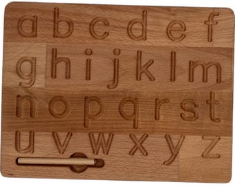 Montessori ABC board for learning to write! Also available as a number board and in a set.