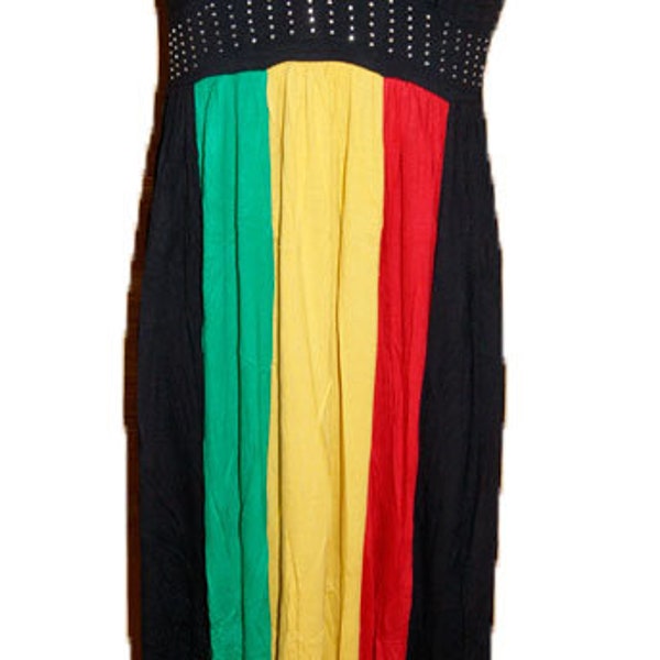 robe rasta strass reggae festival afrique africa dress jamaica