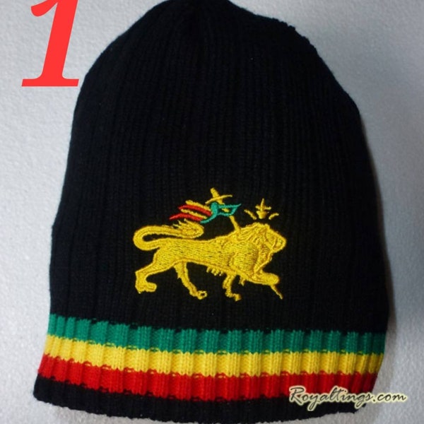Bonnet hiver ski beanie rasta lion of judah africa afrique ethiopie chapeau hat bonnet bob marley ethiopia reggae rastafari snowboard