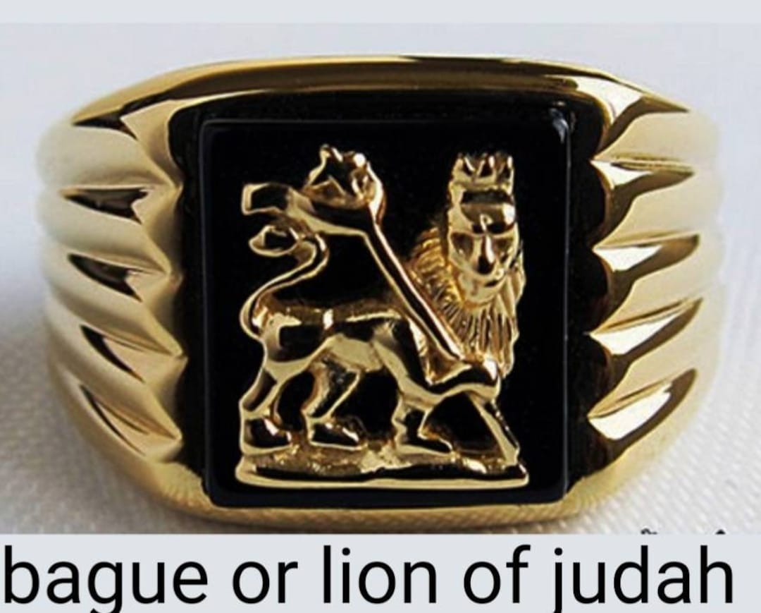 Bague Chevalière Lion of Judah Ethiopia Bob Marley Argent 925 Etsy