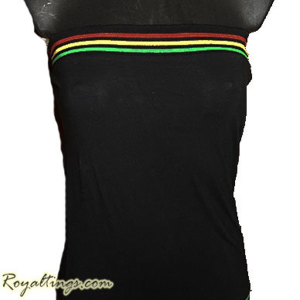 bustier debardeur robe courte sans manches rasta reggae afrique coton