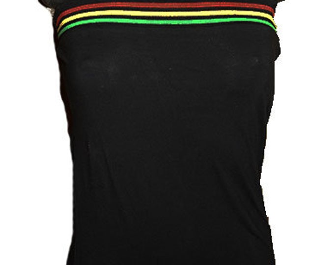 bustier tank top short sleeveless dress rasta reggae africa cotton