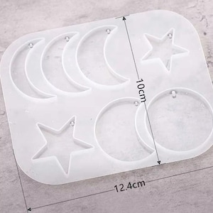 Moon Star Hars Gietvorm Maanfase Hanger Home Decor Epoxy Craft Mould DIY Maken Gereedschap Schimmel