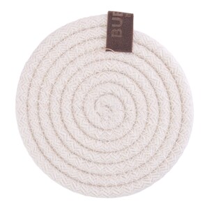 Coiled Rope Coasters, Handwoven Cotton Rope Coasters Set, Sustainable Coasters, Coaster for Table, Cotton Anniversary Gift