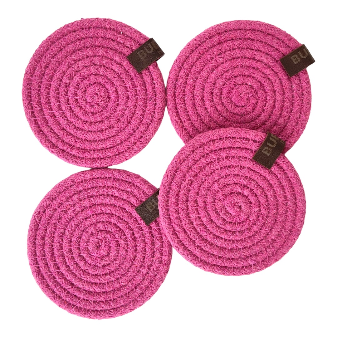 Cotton Rope Coasters Set Round Cotton Rope Coaster Perfect Etsy