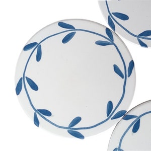 Floral Ceramic Coasters - Set of 4 - Boho Barware