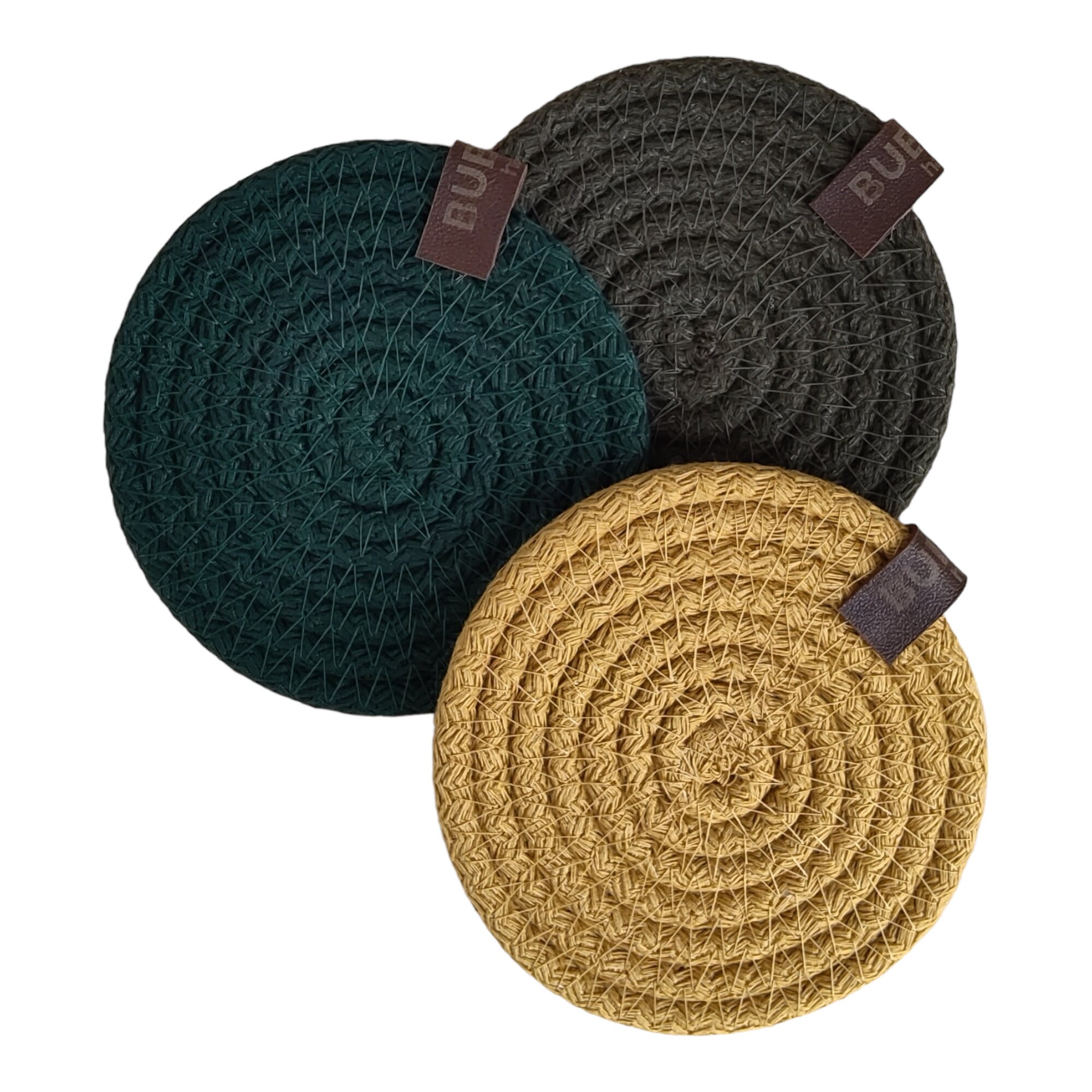 Boho Cotton Rope Drink Coasters – Rustic Handmade Table Accessories ...