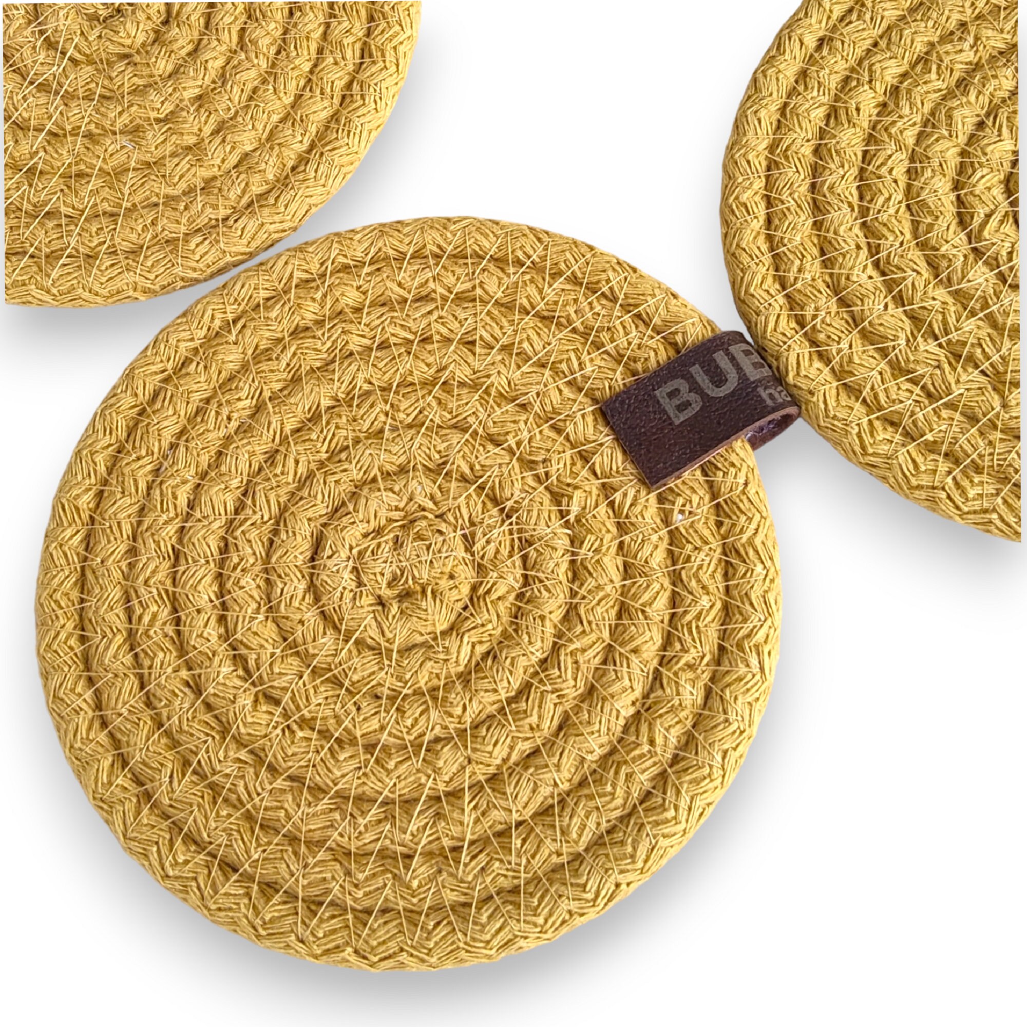 Boho Cotton Rope Drink Coasters – Rustic Handmade Table Accessories ...