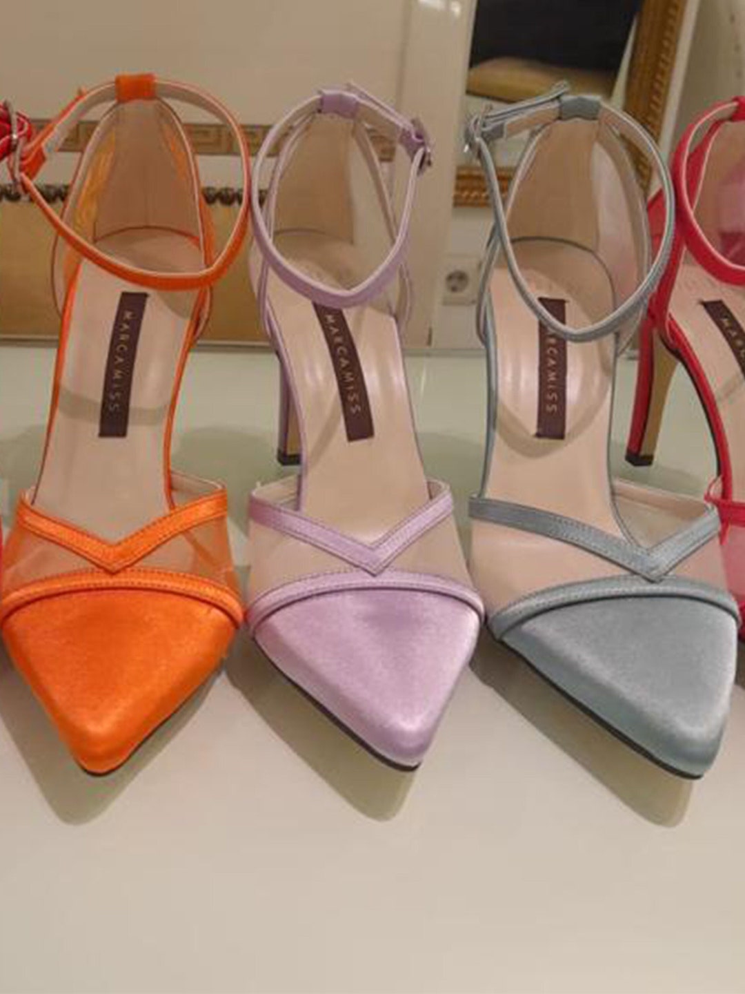 bridesmaid blue shoes