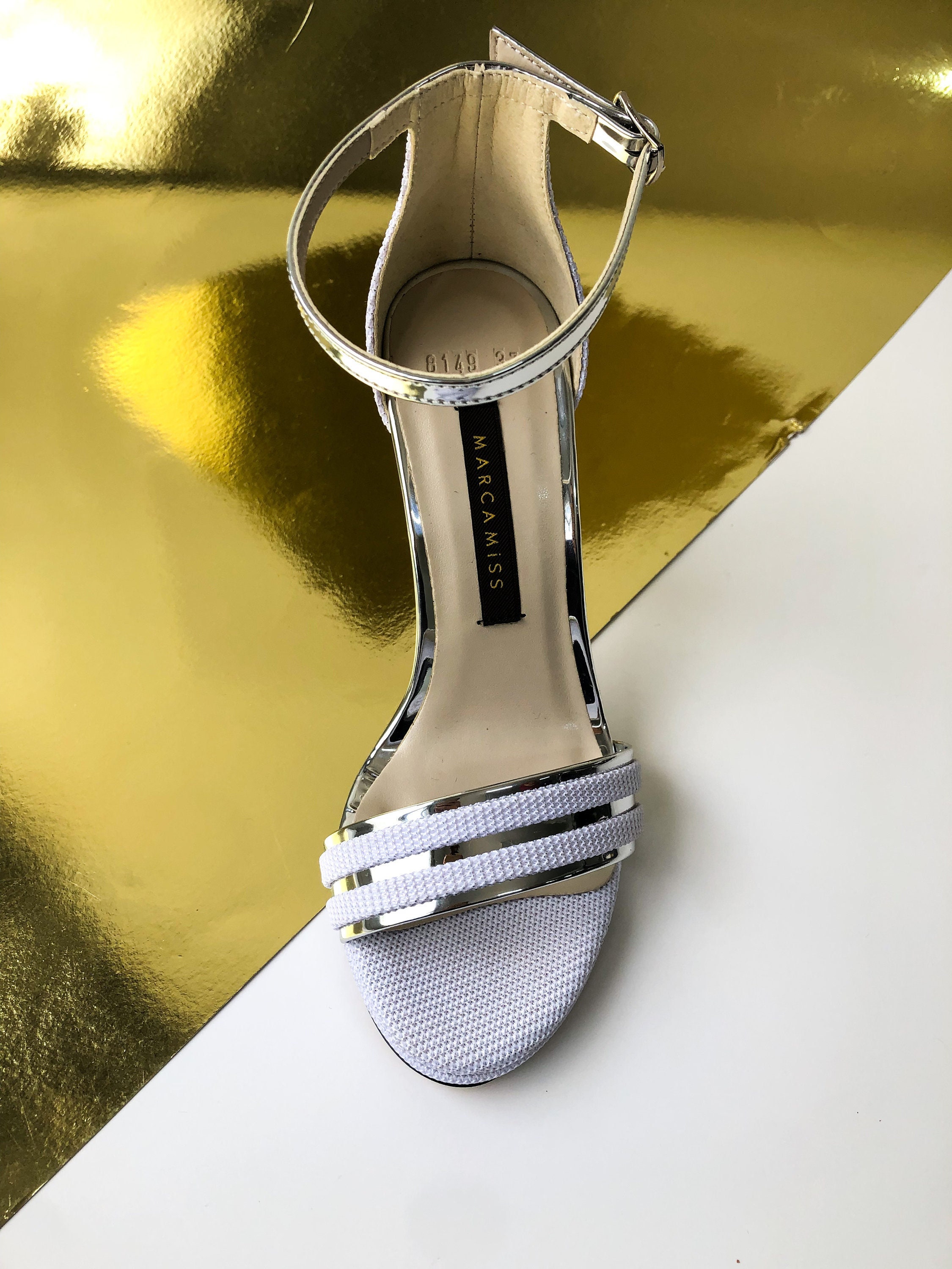 Black Silver Heels Etsy Canada