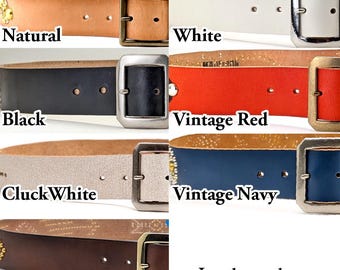 Handmade Black Leather Studded Belt 1.15in Peanuts Twist-oval