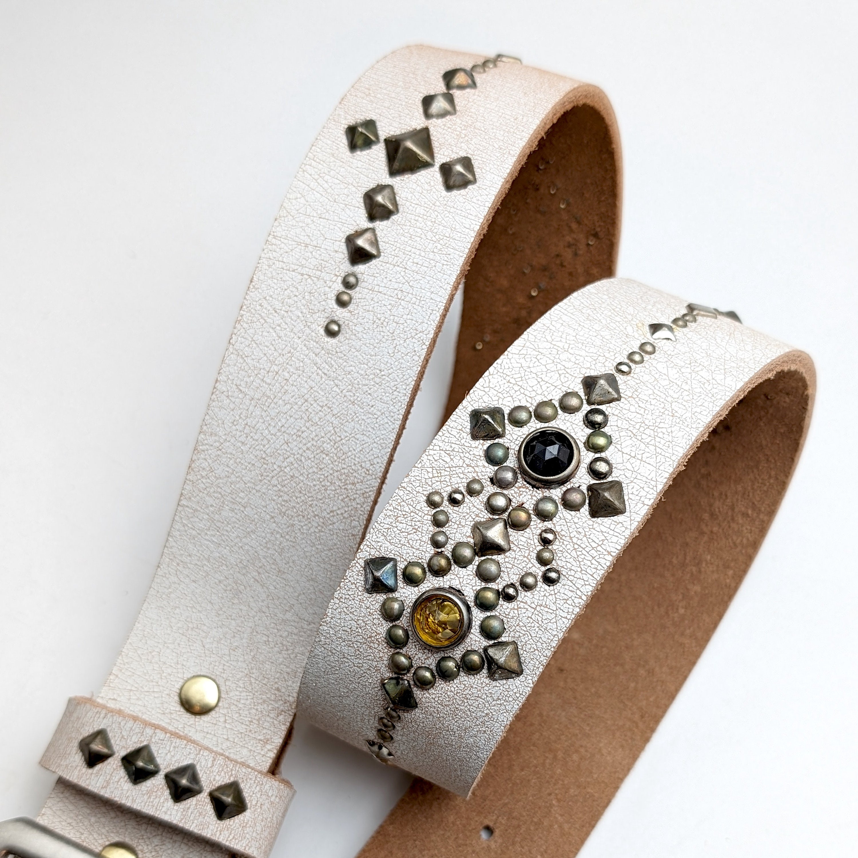 小物 [OPEN YY] / STUD WESTERN BELT OPEN YY: Black Yy Stud Western Belt | SSENSE
