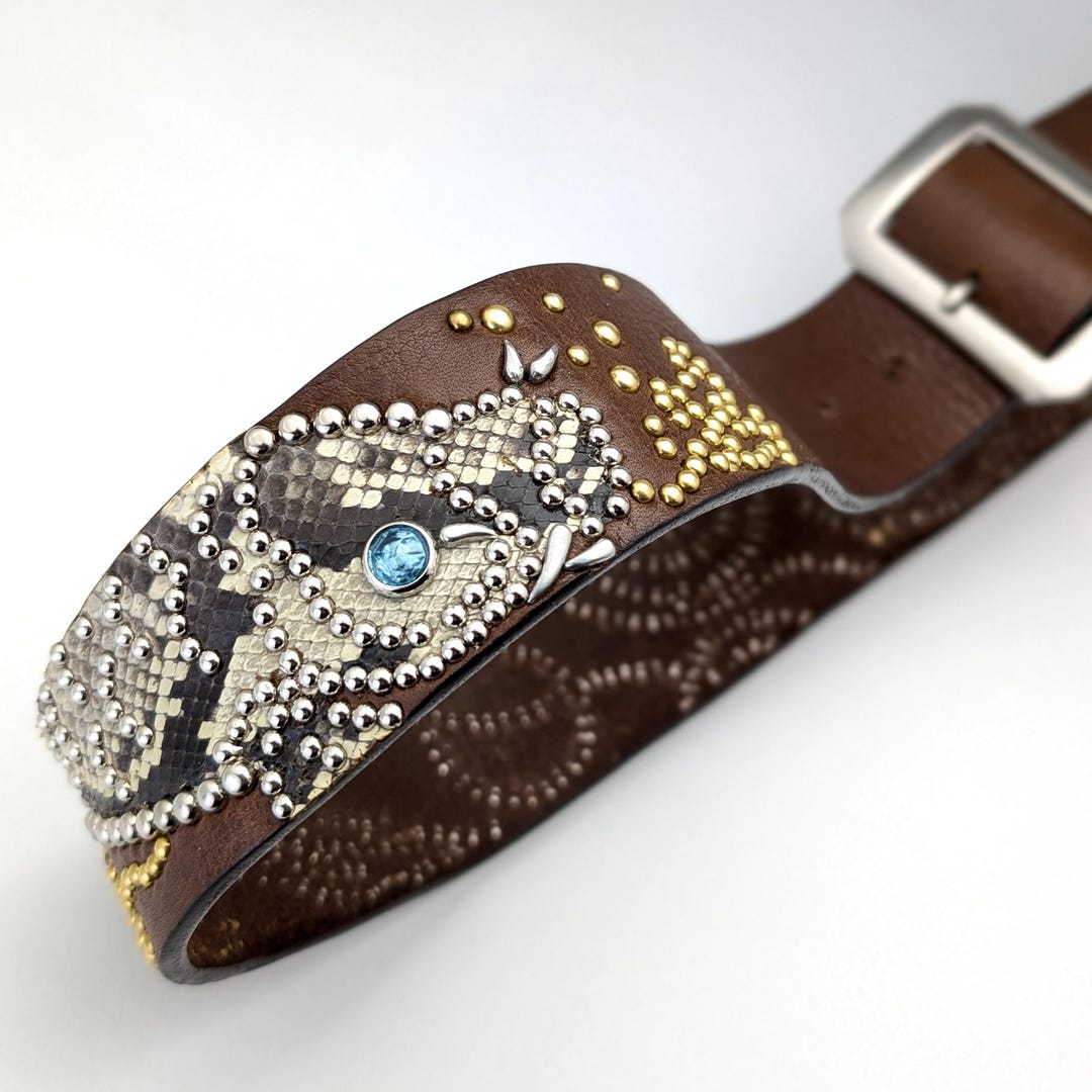 小物 BEP HEART STUDS BELT BROWN BEP HEART STUDS BELT BROWN – BlackEyePatch