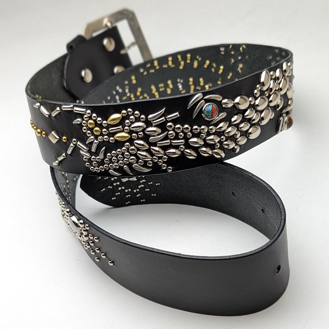 ◆2000Archives◆ DOUBLE STRAP STUD BELT KHAKI 2A24HWAC04KHOS DOUBLE STRAP STUD BELT (KHAKI) - 2000 Archives