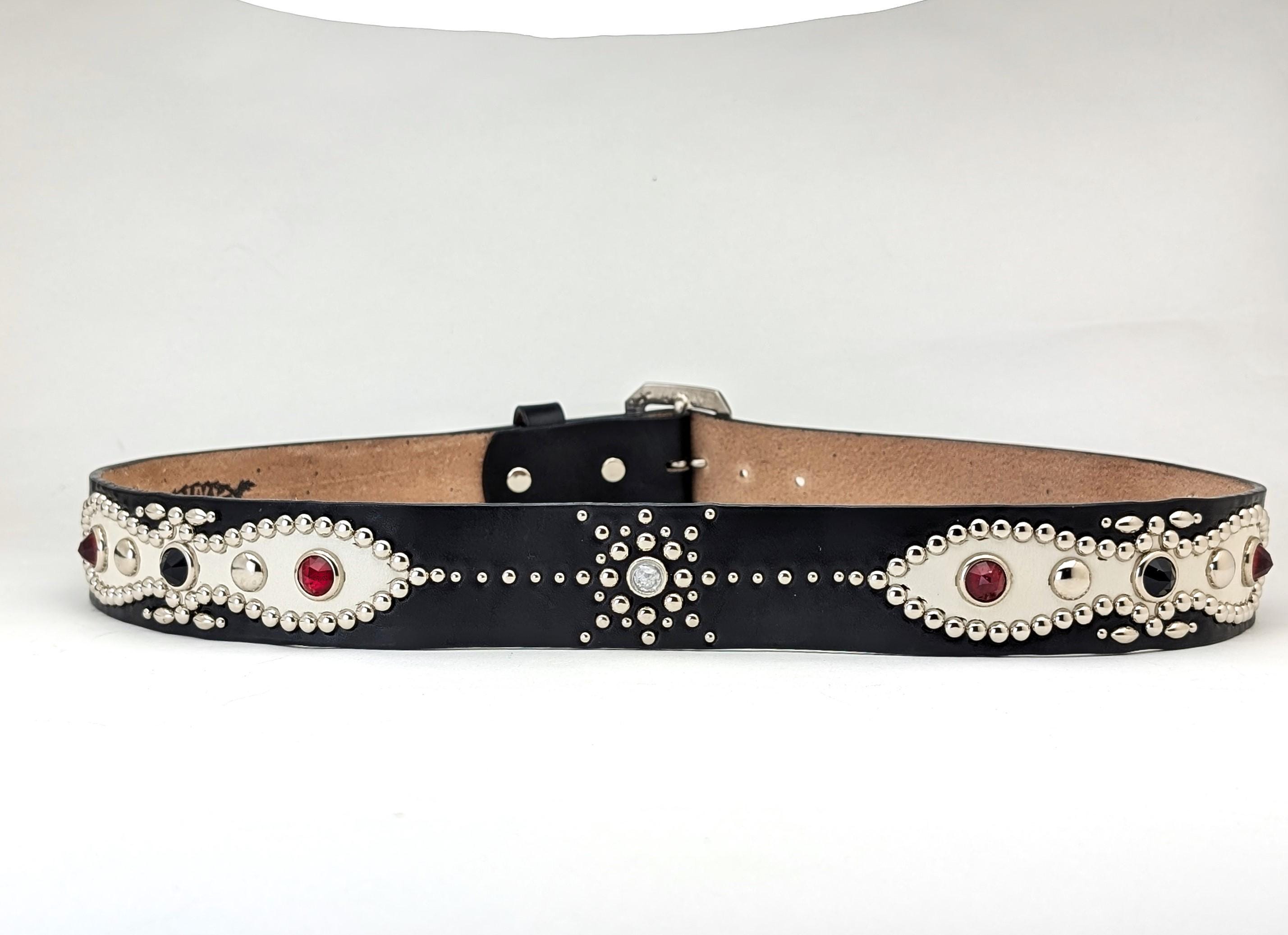 Handmade Studded Belt Westernpeanuts02 Style Size Order Belt Handmade Studded Belt Westernpeanuts02 Style Size Order Belt
