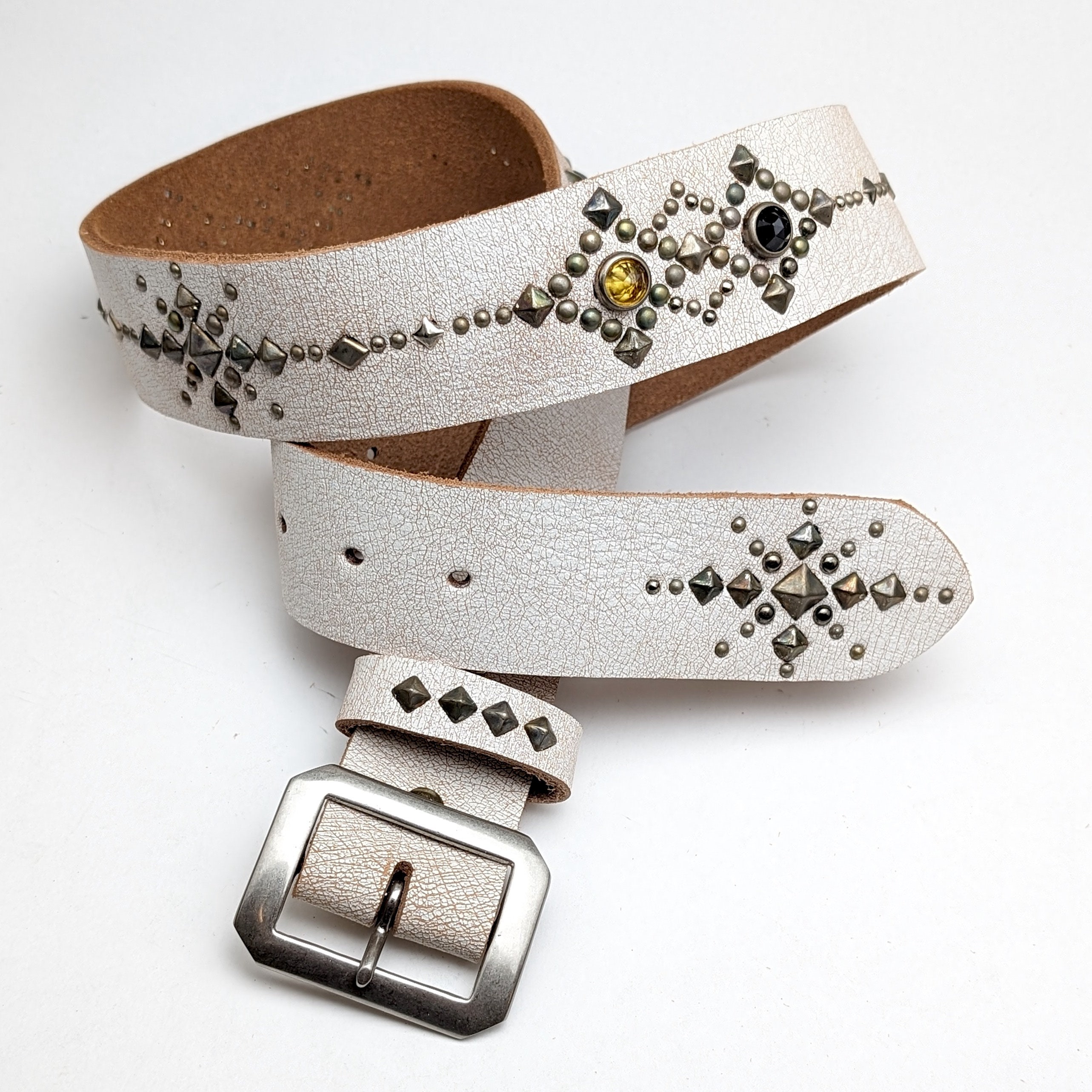 Studded Belt Sizeorder Westernstyle Vintage Finish for a