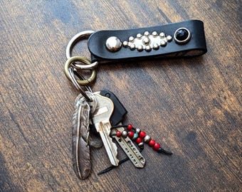 ●AAKAM● 25SS Flower Studded Leather Keyring il_340x270.6328290165_5816.jpg