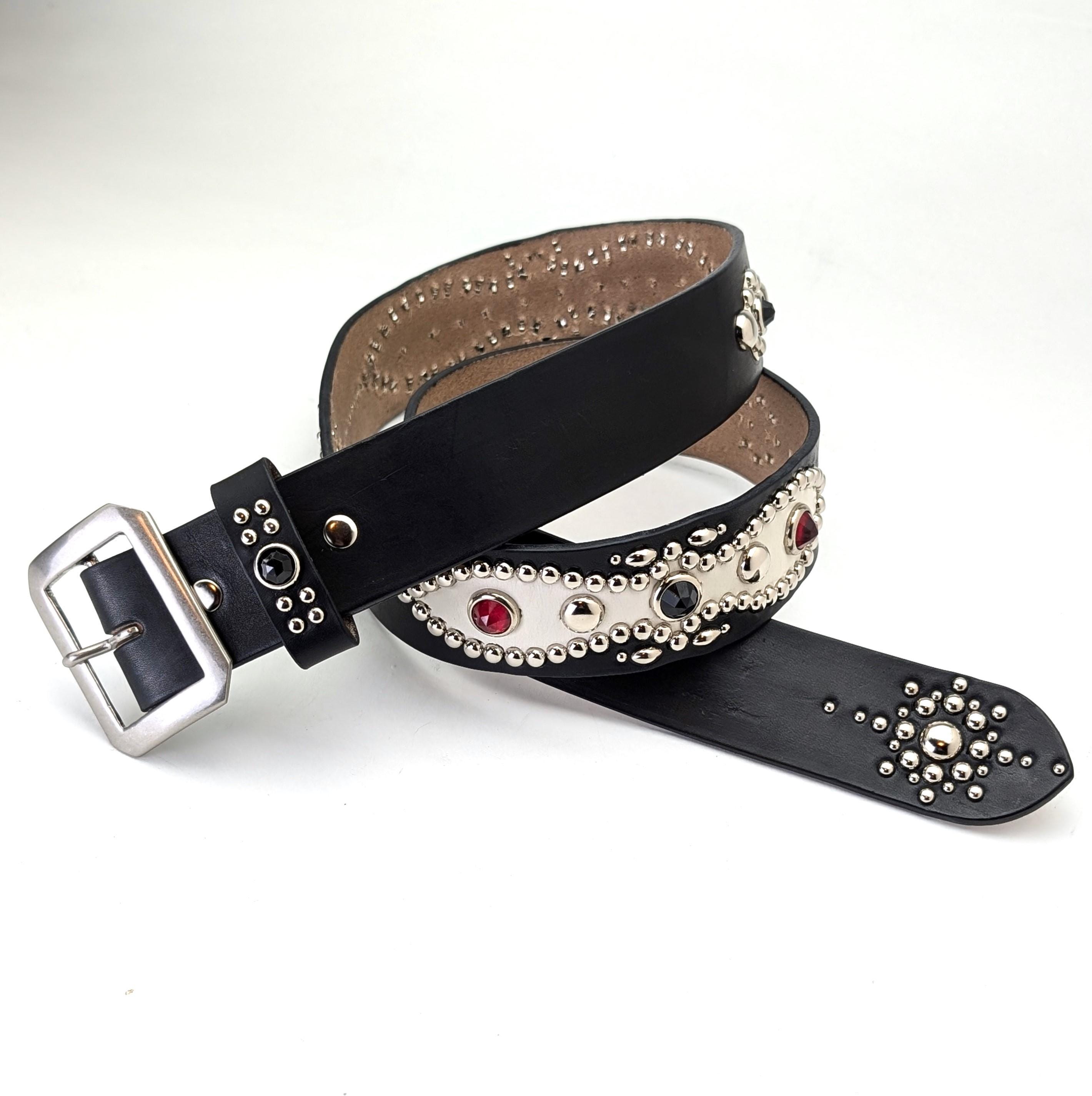 'Pony' Studded Belt　earlskateboards Baynoyia Women Men Studded Belt Punk Rock Bullets Rivet