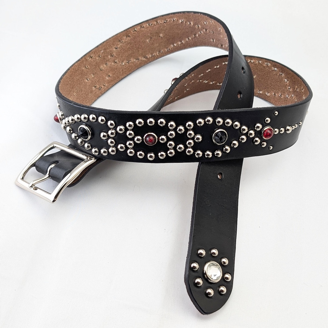 小物 Jent Louis Leather Studded Belt jentlouis Leather Studded Belt ベルト Jent Louis Leather Studded Belt